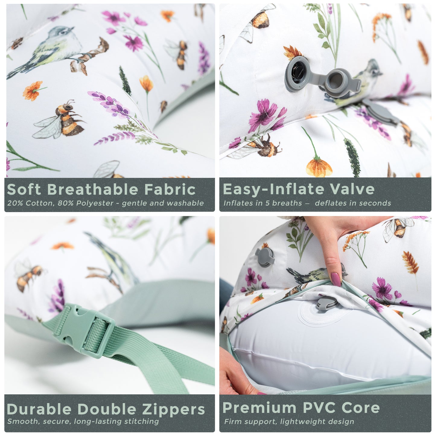 Little Traveler Inflatable Nursing & Breastfeeding Pillow