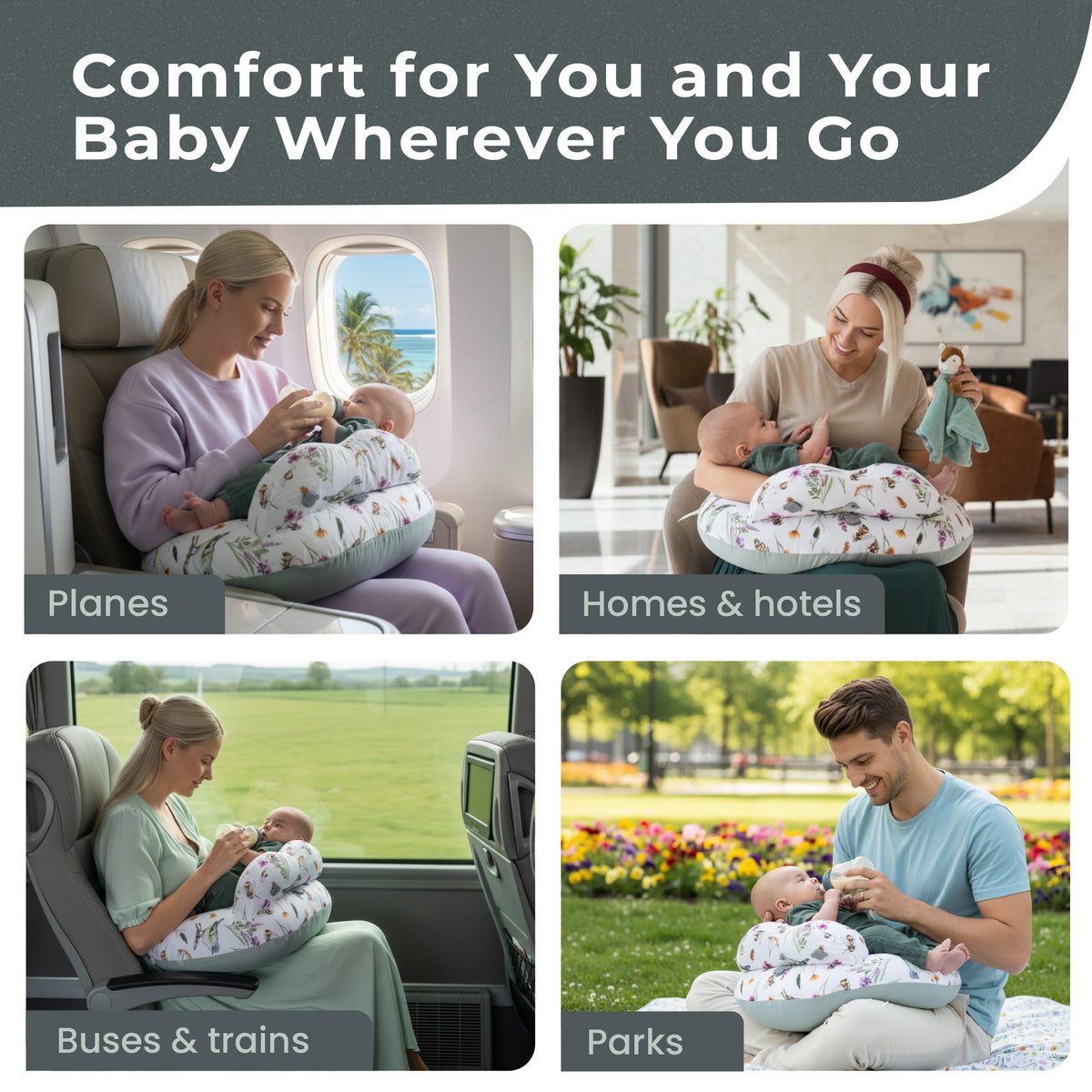 Little Traveler Inflatable Nursing & Breastfeeding Pillow | CPC Certified
