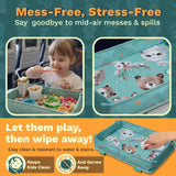 Little Traveler Tray Table Cover for Kids – Universal Fit, Waterproof & Easy Setup I Mint Green