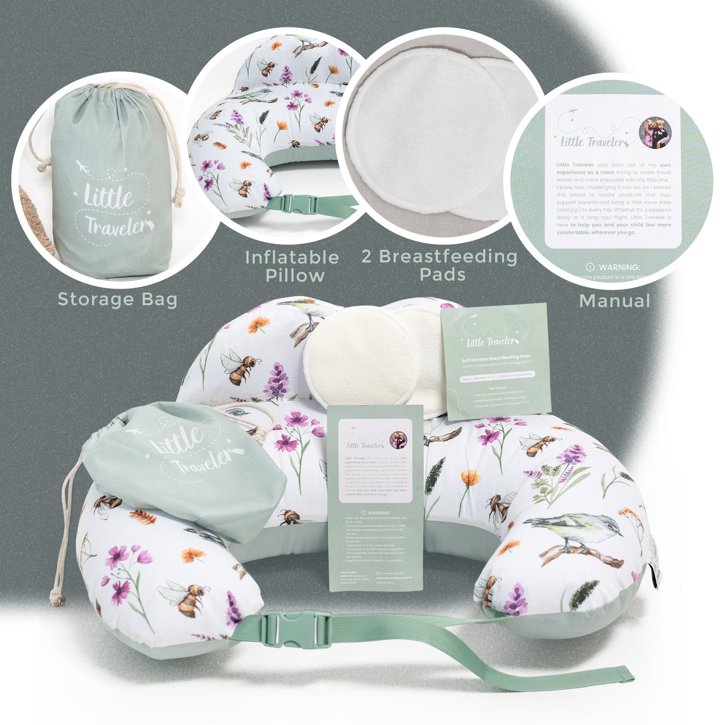 Little Traveler Inflatable Nursing & Breastfeeding Pillow