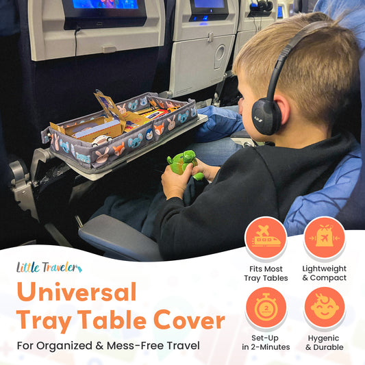 Airplane Tray Table Cover for Kids  – Universal Fit, Sturdy & Easy Setup