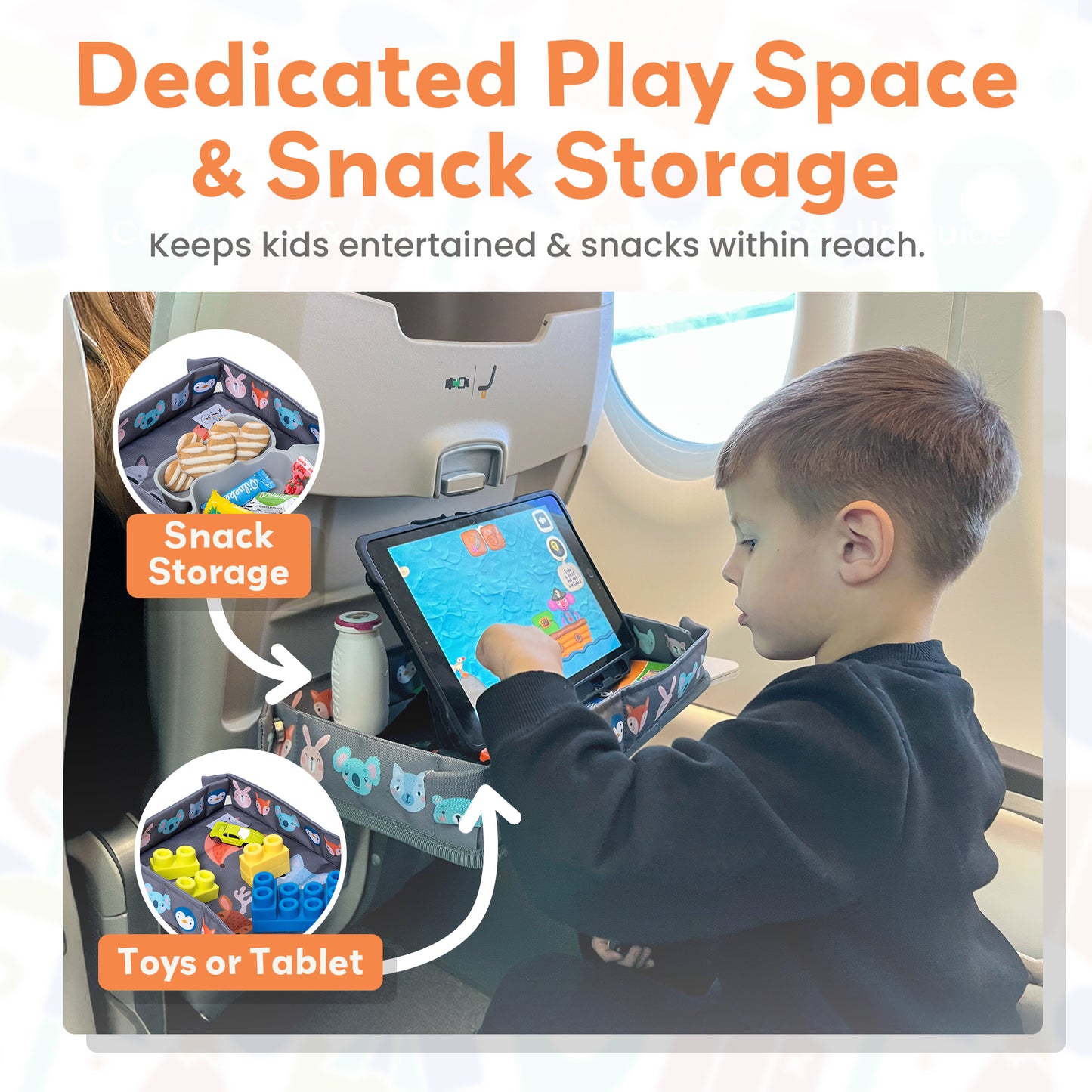 Airplane Tray Table Cover for Kids  – Universal Fit, Sturdy & Easy Setup