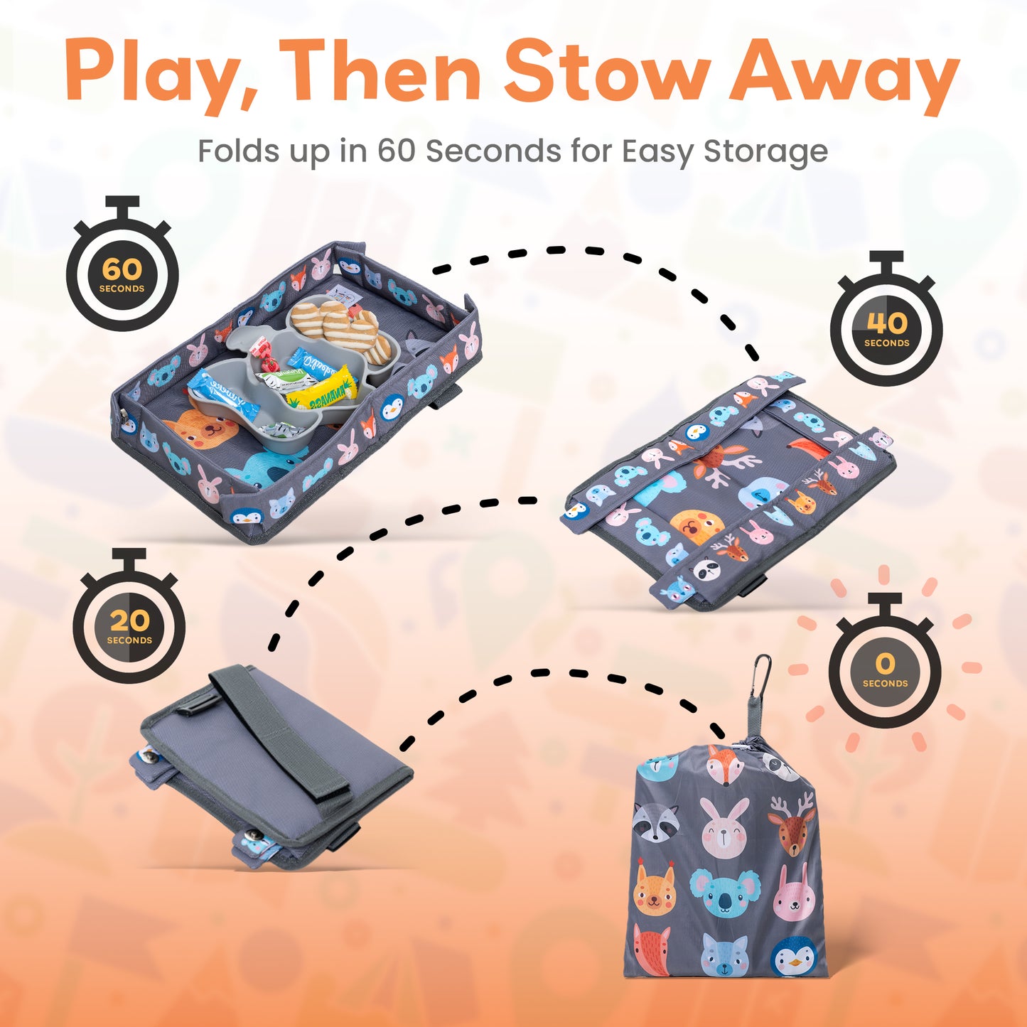 Airplane Tray Table Cover for Kids  – Universal Fit, Sturdy & Easy Setup