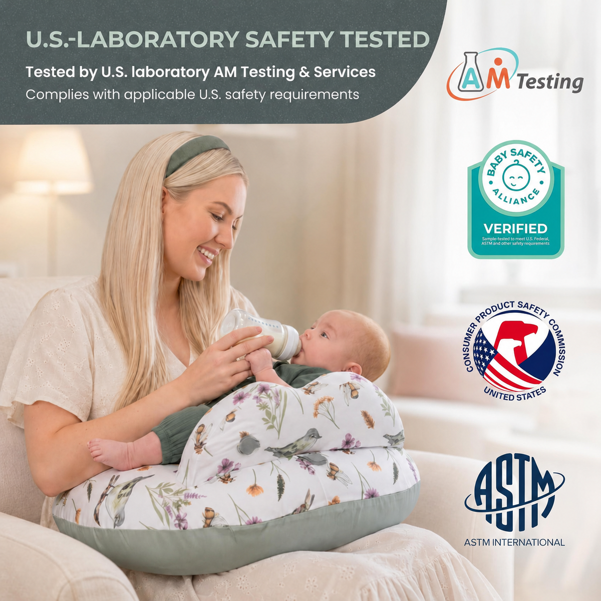 Little Traveler Inflatable Nursing & Breastfeeding Pillow | CPC Certified